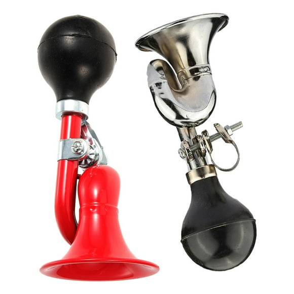 YSNOOWE 2Pcs Bicycle Air Horn with Safety Warning for Cyclists in 16.00X8.00X7.50CM Silver