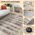 thumbnail image 4 of Area Rug 5x7 Modern Geometric Floor Cover with Non-Slip Backing, Marble Style Throw Rug, Machine Washable Soft Low Pile Accent Carpet for Living Room, Bedroom, Office, Camel, 4 of 7