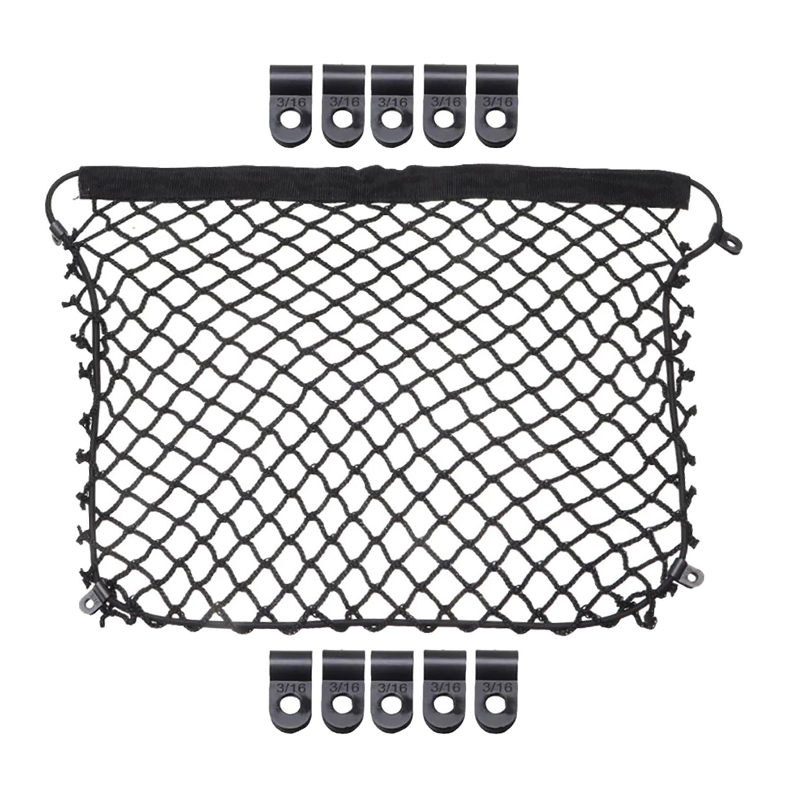 Motorcycle Net with 10 Clips Lid Trunk Trunk Organizer Heavy Duty
