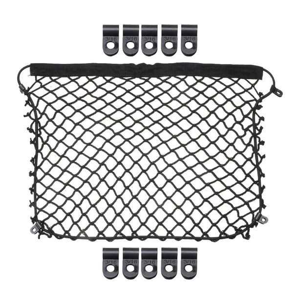 Red de carga para motocicleta con 10 Clips de fijación, tapa de malla, bloqueo de red elástica, red de almacenamiento para maletero, organizador de Baoblaze red de carga para motocicletas