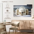 thumbnail image 5 of Elephant Stock Yoga Polar Bear Wall Art - Horizontal Canvas Wall Art - Living Room Wall Decor - Animal Canvas - White And Beige Decor - 48" x 32", 5 of 8