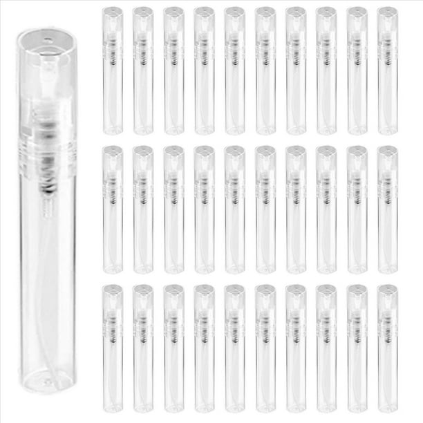 180 Piezas Mini Botella de de 5 Ml, Mini Botella de de Plástico Transparente Vacía, Botella de Perfume Recargable de Niebla Fina, Atomizador de Perfume