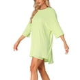 thumbnail image 4 of INSPIRE CHIC Women's Oversized Lounge Set Workout Sweatsuits T-Shirt with Biker Shorts Outfits Sets XL Mint Green, 4 of 6