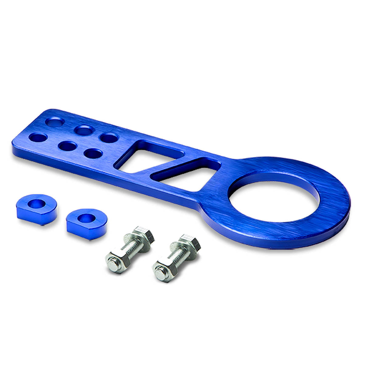 New Blue CNC Anodized Billet Aluminum Racing Front Rear Tow Towing Hook Kit 