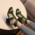 thumbnail image 3 of Vedolay Summer Sandals for Women 2023 Women's Flat Slides Sandals Comfortable Casual Summer Beach Shoes for Women,Green 7.5, 3 of 5