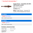 thumbnail image 2 of Oxygen Sensor - Compatible with 2005 - 2006 Chrysler Pacifica, 2 of 2