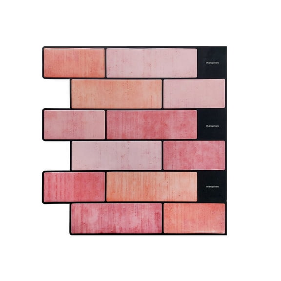 Mosaicowall 10-Sheet Peel and Stick Tile - 11.9"x11.8" Premium Kitchen Self Adhesive Backsplash Tile