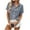 *1-Blue, variant on VBVC Women's Gingham Short Sleeve Shirt,Ladies Pocket Button Down Blouse,V Neck Collared Tops For Women,Black,Size S