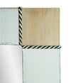 thumbnail image 3 of Rustic Whitewashed Wood Framed Wall Mirror With Inlaid Rope, 3 of 7