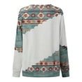 thumbnail image 3 of Womens Round Neck Long Sleeve T-Shirt Autumn Print Loose Blouse Tops, 3 of 6
