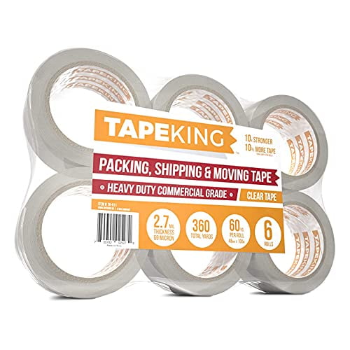 Cinta adhesiva King Clear, 60 yardas, 6 rollos, 2,7 mil