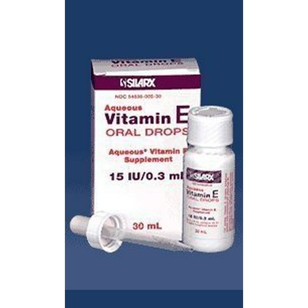 SilaRx Aqueous Vitamin E Oral Drops, 30 mL