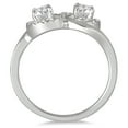 thumbnail image 3 of SZUL Women's 3/4 Carat TW Two Stone Halo Diamond Ring in 10K White Gold  (J-K-L Color, I2-I3 Clarity), 3 of 4