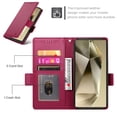 thumbnail image 4 of Allytechgroup Wallet Case for Samsung Galaxy S23 Ultra, Premium PU Leather Cards Slots Shockproof Flip Cover Stand Feature Magnetic Closure Retro Business Style Case Cover for Galaxy S23 Ultra,Winered, 4 of 6