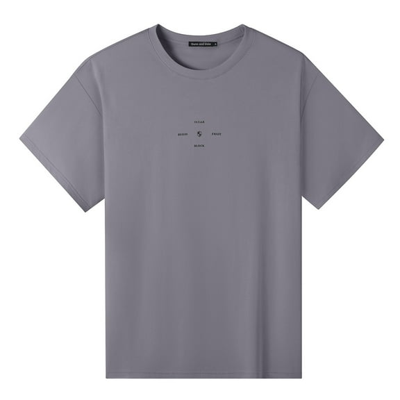 Dune and Vale T-shirts, Men's Heavy Weight Crew Neck T-Shirt Mens Premium Cotton Tee - gray