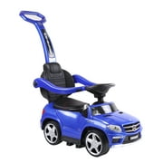 Best Ride On Cars Toddler 4-in-1 Mercedes Push Car Stroller w/ Lights, Blue