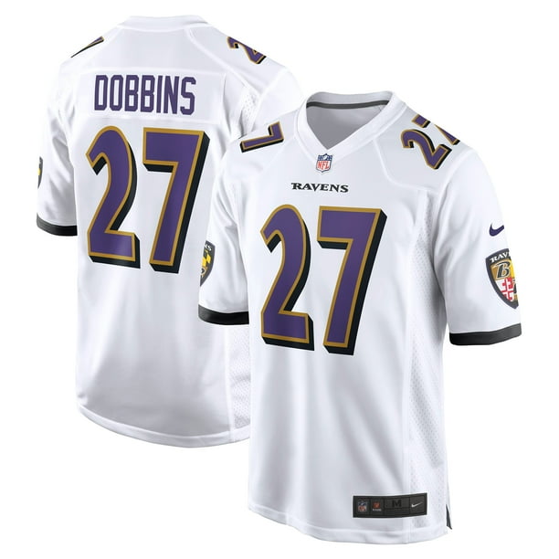 Men's Nike J.K. Dobbins White Baltimore Ravens Away Game Player Jersey
