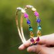 thumbnail image 4 of Pendiente bohemio redondo yuxing con forma de gota de moda color oro, 4 of 5