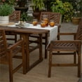 thumbnail image 4 of 5-Piece Extendable Outdoor Patio Dining Set - Dark Brown, 4 of 7