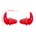 thumbnail image 3 of Ruiboury Écouteurs de Sommeil en Silicone Réduction de Bruit Écouteurs Réutilisables pour Bureau Maison, Rouge, 3 Couches, 3 of 8