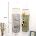 thumbnail image 3 of Billuyoard Bolsa de almacenamiento organizadora para colgar en la pared de 3 rejillas que contiene juguetes bolsa de bolsillo de decoración 2019 Almacenamiento y organización del hogar amarillo Billuyoard JJ13863-01, 3 of 6