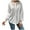 White, variant on ICHUANYI Womens Trendy Lace V Neck Shirts Solid Color Long Lantern Sleeve Blouses Casual Loose Button Down Tops