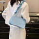 thumbnail image 2 of Bolsa De Hombro Bolso de mano para mujer, bolso de hombro simple de cuero PU, bolso de mensajero cuadrado sólido (azul) Likrtyny Para Estrenar, 2 of 5