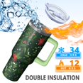 thumbnail image 3 of 40oz Christmas Cup with Lid and Straw, Red Reindeer Stainless Steel Insulated Tumbler Gifts, 3 of 4