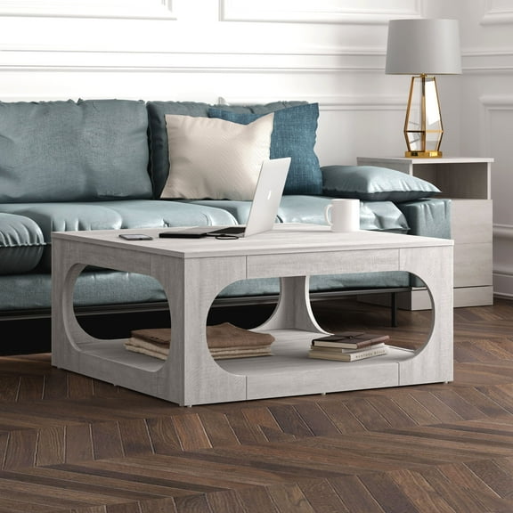 STYLIVIA Doyle Coffee Table, Dusty Gray Oak