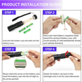 2 Pack Mini UV Black Light Flashlight - 12 LED Portable Blacklight for ...