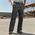 thumbnail image 4 of Men Relaxed Fit Stretch Cargo Pants Casual Cotton Lightweight Elastic Waist Work Pants with Pockets for Outdoor Black, 4 of 4