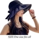 thumbnail image 4 of Sombrero de pescador con lazo de ala ancha, transpirable, con protección solar UV para mujer, sombrero para el sol, sombreros de playa para fiestas al aire libre, 4 of 6
