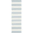 thumbnail image 2 of SAFAVIEH Montauk Saranna Striped Cotton Runner Rug, Sky Blue/Ivory, 2'3" x 5', 2 of 5