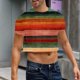 thumbnail image 1 of Blusas y camisas de manga corta y cuello redondo para hombre, blusas de verano con estampado y mangas cortas para hombre., 1 of 8