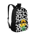 thumbnail image 2 of HUIACONG Sunflower Cow Print School Backpack for Daily Student Use Lightweight Multi Compartment Large Capacity for Boys Girls Ages 6‑18 Back to School, 2 of 6
