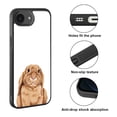 thumbnail image 2 of WIRESTER Shockproof Soft Rubber Cover Case for Apple iPhone 16e 6.1" 2025, Floppy Ears Brown Bunny Rabbit, 2 of 5