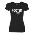 thumbnail image 2 of Wild Bobby Rooted in Christ Inspirational/Christian Women Slim Fit Junior Tee, Black, Small, 2 of 5