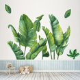 thumbnail image 4 of 2pcs, Natural Green Plants Wall Stickers (17''*24'') Detachable Free Combination TVC Palm Leaf Plant Wall Sticker Art Mural.Suitable For Bedroom Office Living Room TV Wall Decor, 4 of 4