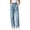 Light Blue, variant on ClodeEU Women's Elastic Waist Denim Wide Leg Pants,Casual Loose Lightweight Jeans With Pockets ,Women's Plus L