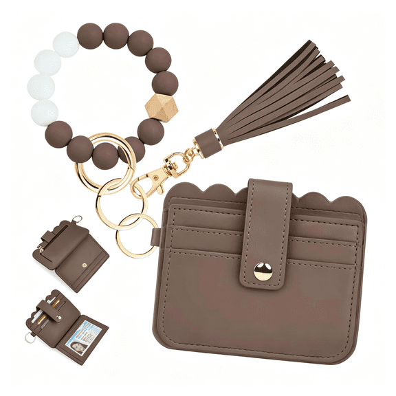 AOMRCOL Wristlet Wallet for Women with Keychain – Rfid Card Holder Small Wallet Wristlet with Key Ring Wristlet Wallets for Women Keychain