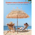 thumbnail image 2 of Tiki Umbrella Thatched Patio Umbrella 6.5 ft Poolside Patio Beach Umbrella, 2 of 6