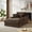 Brown, variant on ODUWA Modern Deep Seat Lounge Chair with Cup Holders & Side Pockets, Single Sofa for Living Room, Apartment, Office