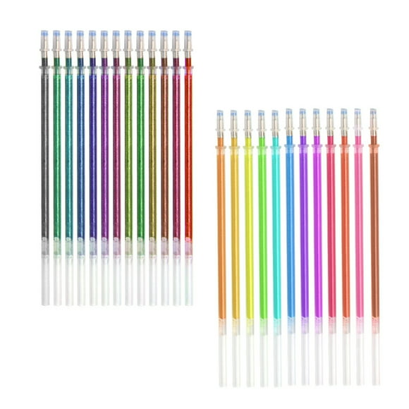 Sidaley Recarga de bolígrafo Gel dibujo pintura colorear brillo diarios escuela adulto resaltar brillante fluorescencia regalo Pastel Suministros de escritura y corrección Aleatorio ciento veinte