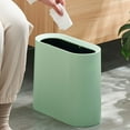thumbnail image 4 of Shengyu ABS Space-saving Crevice Trash Can For Bathroom Kitchen Trash Can Kitchen Wastebasket Garbage Bin milky white, 4 of 6