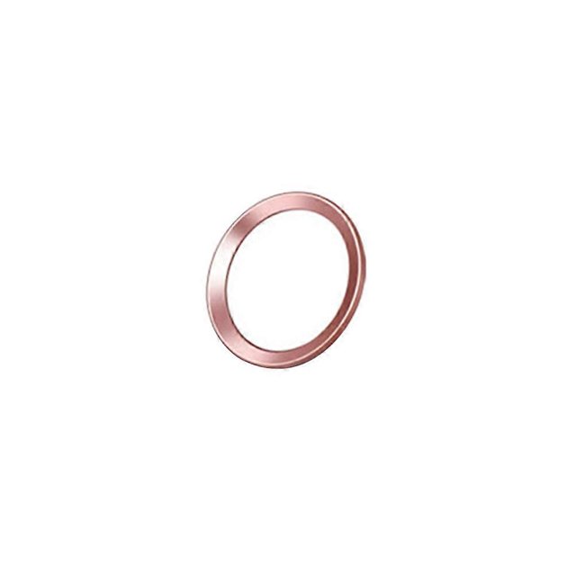 Home Button Sticker Universal Series Metal Home Key Fingerprint Recognition for iPhone - With Packaging (White Color with Rose Gold Edge)