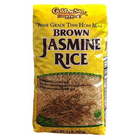 Golden Star Brown Jasmine Rice, 2 lbs - Walmart.com