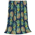 thumbnail image 2 of Pofeuu Colorful Pineapples Print Ultra-Soft Micro Fleece Blanket,for Bed Or Sofa,All Season Throw Blankets Flannel Blanket-80"x60", 2 of 7
