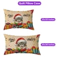 thumbnail image 5 of Merry Christmas Santa Ragdoll Scarf Twinkling Lights Xmas Holiday Quilt Pillowcase Cat Lover Kitten Owner Gifts Idea Throw Pillow Cover Bed Home Decor - 00022, 5 of 5