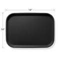 thumbnail image 5 of Jubilee 10" x 14" Restaurant Serving Trays (Set of 4), Black - NSF Rectangular Food Service Trays, 5 of 7