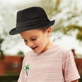 thumbnail image 4 of Kids-Boys Classic Panama-Fedora-Hat Trilby Manhattan-Structured Jazz Wool Cap 4-8Yrs, 4 of 7
